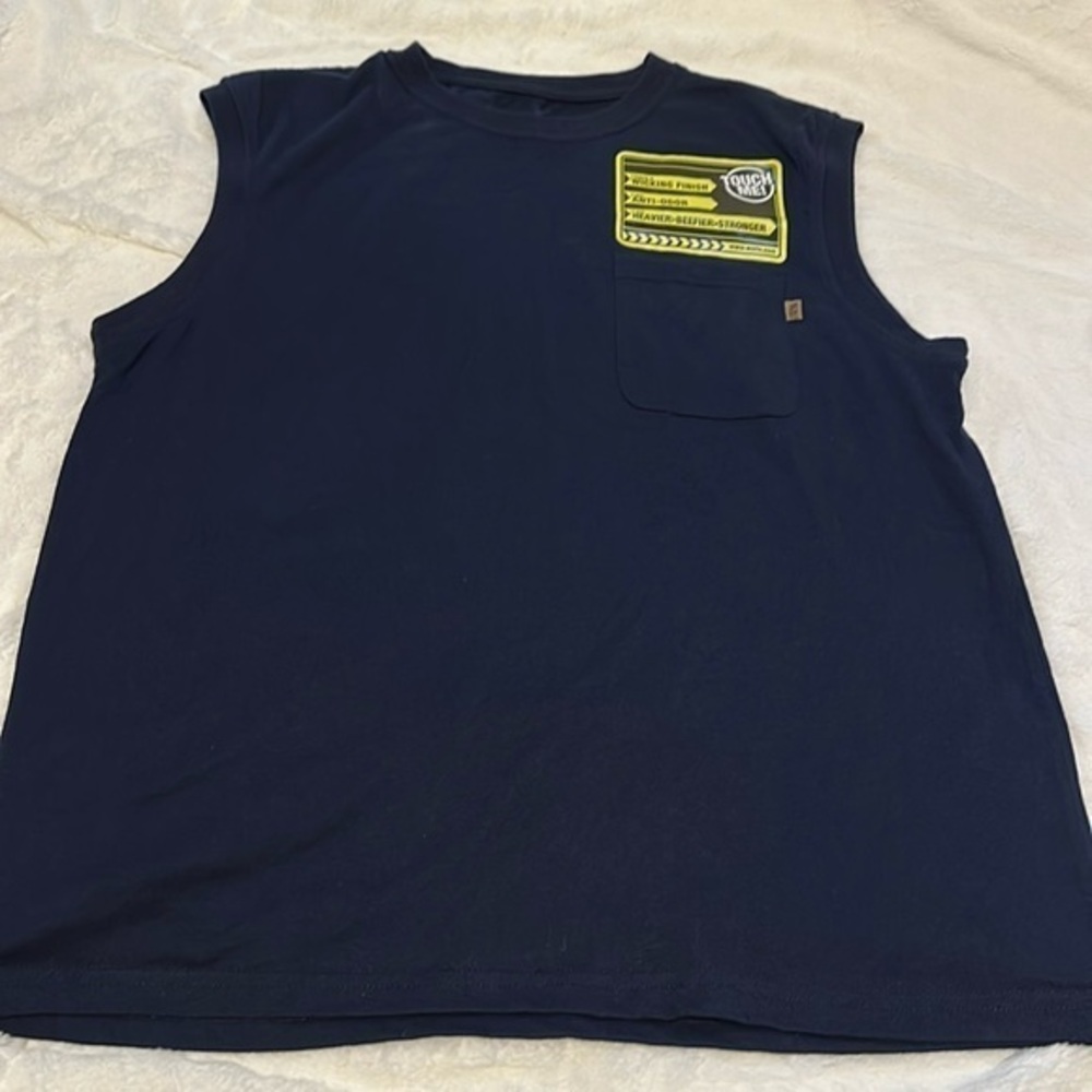 Walls Men's Sleeveless Muscle Tough Tee T-Shirt Size Large Navy New